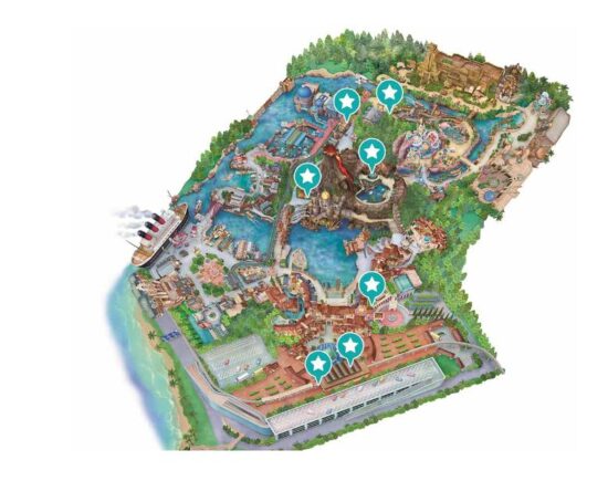 ディズニーシーチャージスポット設置場所