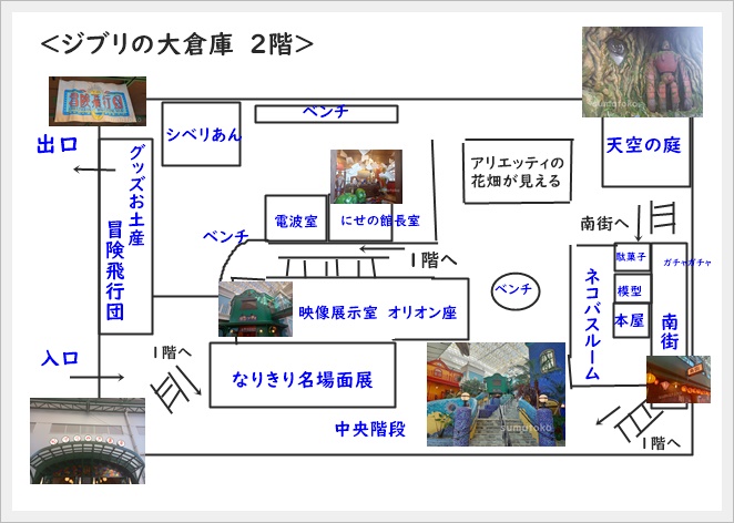 ジブリの大倉庫2階地図